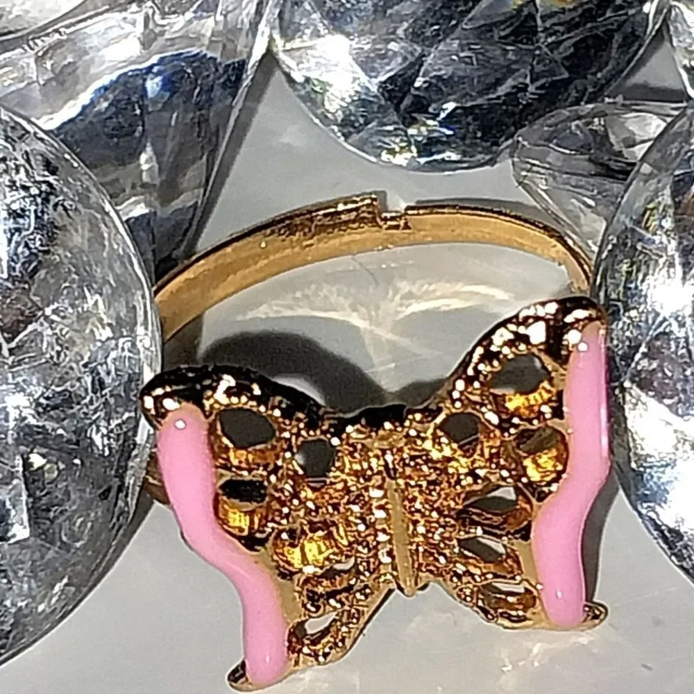 Super cute girls jeweled adjustable ring